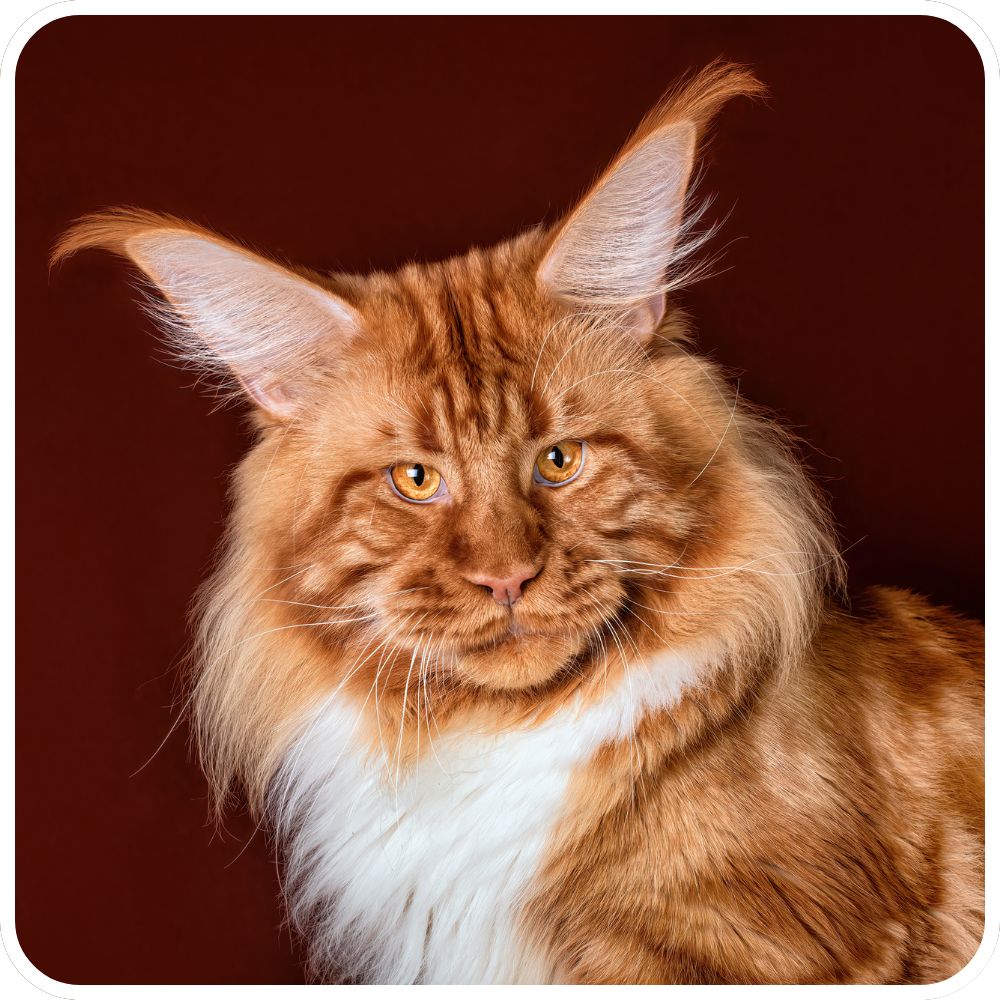 Rough Features big red maine coon with rough features.