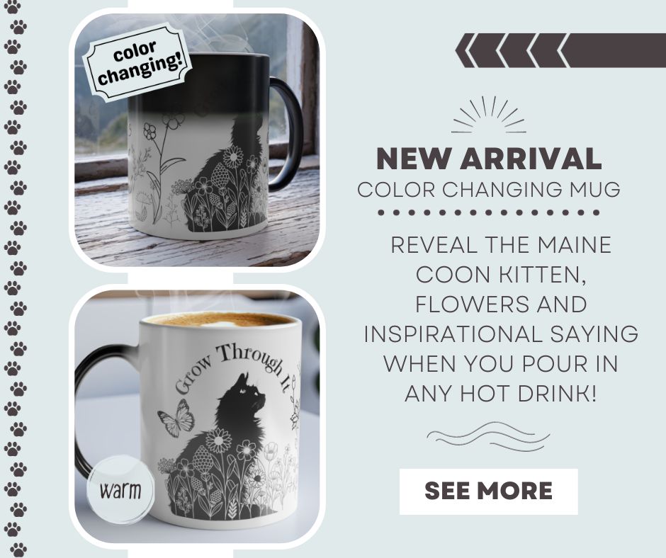 color morphing maine coon mug