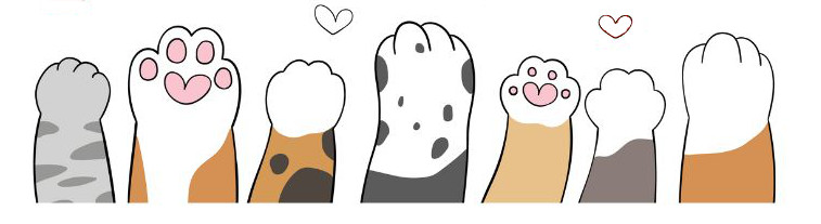 Paws Up! cute cartoon cat feet