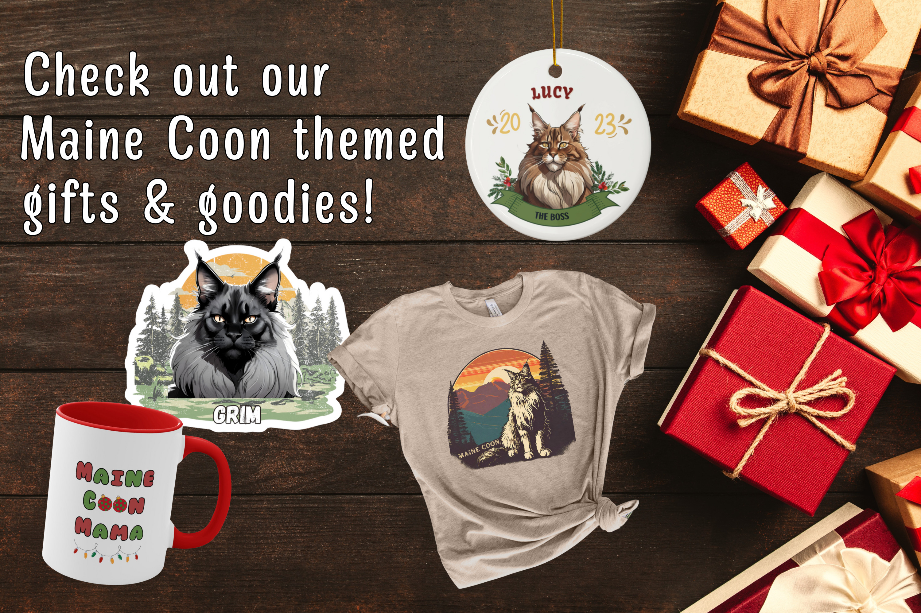 Maine Coon Cat Gifts maine coon boutique banner.