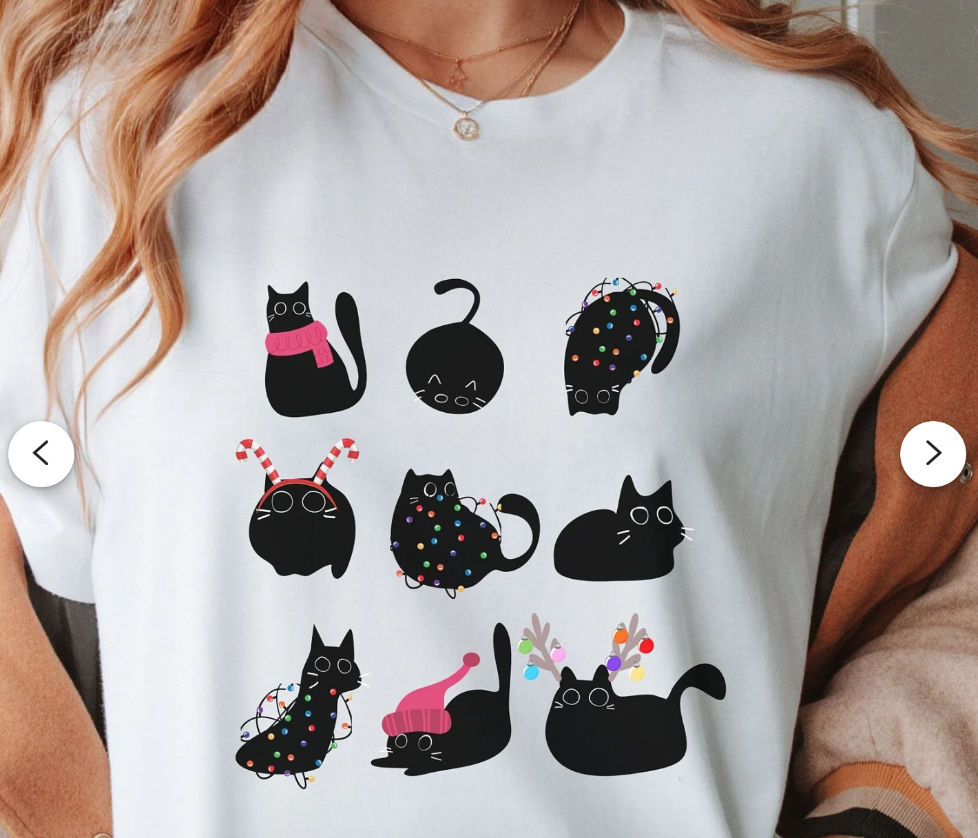 nine black holiday cats shirt