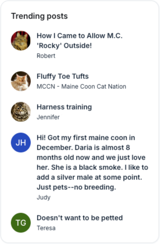 Amazing Community trending posts in the coonie clan.